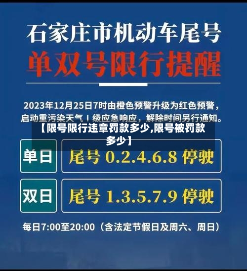 【限号限行违章罚款多少,限号被罚款多少】-第2张图片