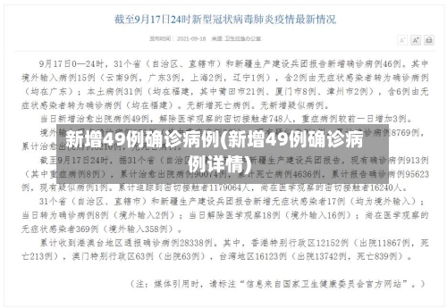 新增49例确诊病例(新增49例确诊病例详情)-第2张图片