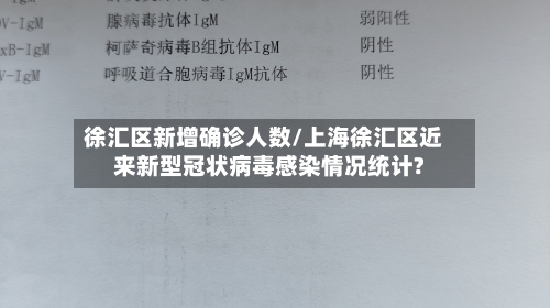 徐汇区新增确诊人数/上海徐汇区近来新型冠状病毒感染情况统计?-第3张图片