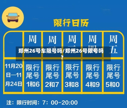 郑州26号车限号吗/郑州26号限号吗?-第3张图片