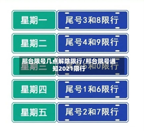 邢台限号几点解除限行/邢台限号通知2021限行-第3张图片