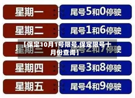 【保定10月1号限号,保定限号十月份查询】