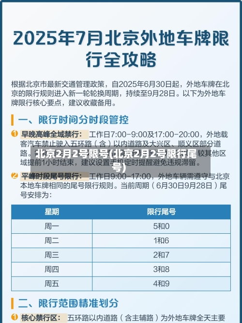 北京2月2号限号(北京2月2号限行尾号)