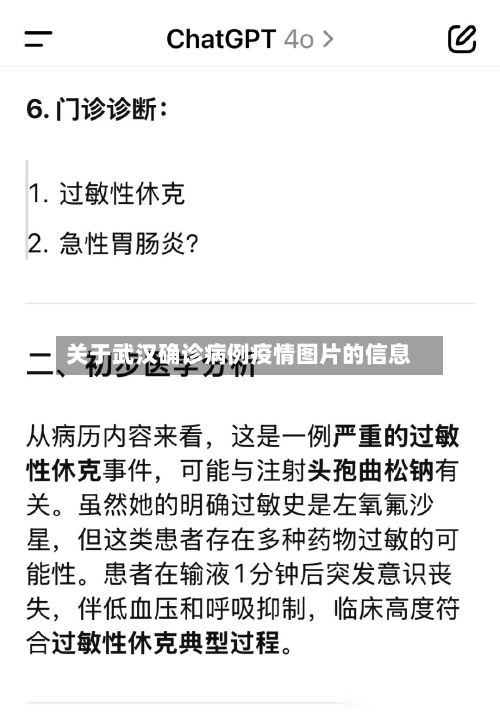 关于武汉确诊病例疫情图片的信息