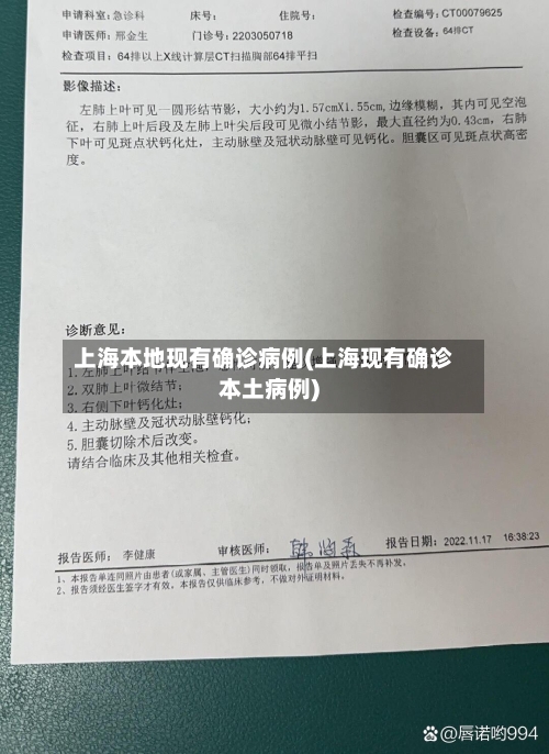 上海本地现有确诊病例(上海现有确诊本土病例)