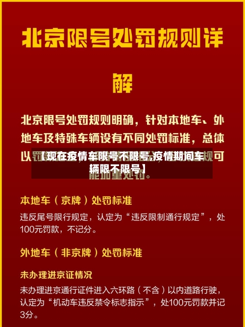 【现在疫情车限号不限号,疫情期间车辆限不限号】
