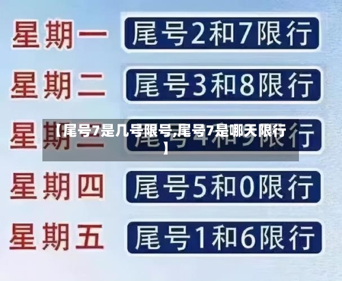 【尾号7是几号限号,尾号7是哪天限行】