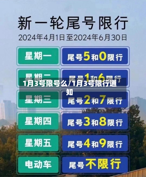 1月3号限号么/1月3号限行通知-第3张图片