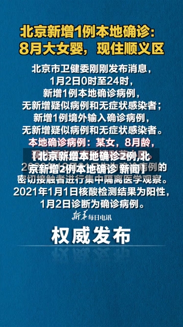 【北京新增本地确诊2例,北京新增2例本地确诊 新闻】