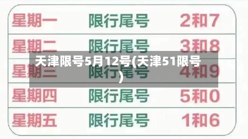 天津限号5月12号(天津51限号)-第2张图片