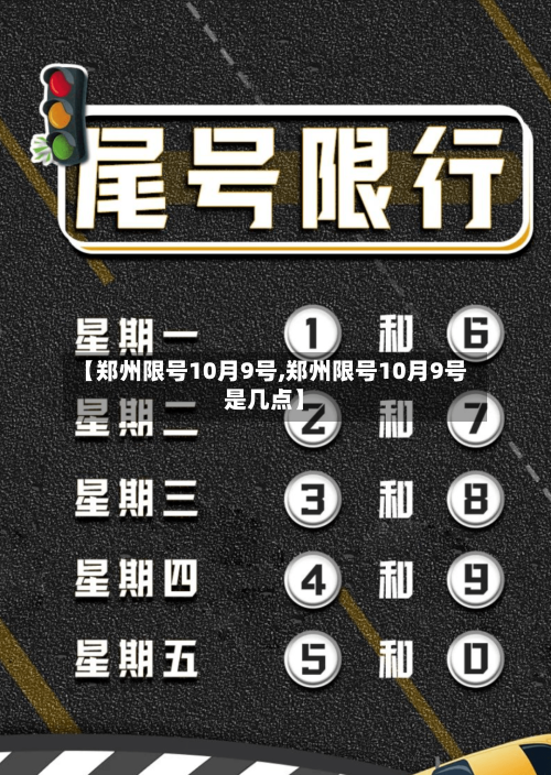 【郑州限号10月9号,郑州限号10月9号是几点】