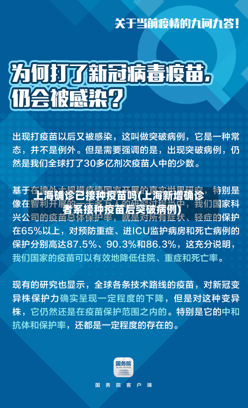 上海确诊已接种疫苗吗(上海新增确诊者系接种疫苗后突破病例)