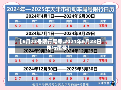 【6月23号限行尾号,2021年6月23日限行尾号】