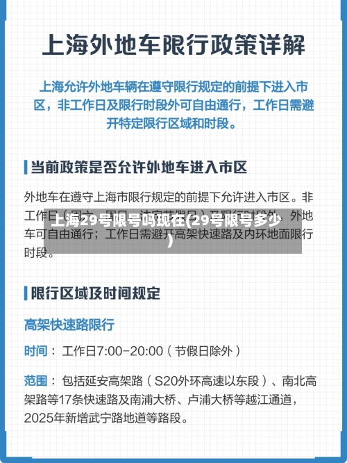 上海29号限号吗现在(29号限号多少)