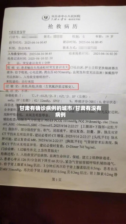 甘肃有确诊病例的城市/甘肃有没有病例-第2张图片