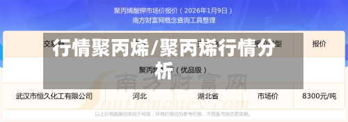 行情聚丙烯/聚丙烯行情分析