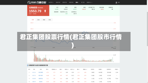 君正集团股票行情(君正集团股市行情)