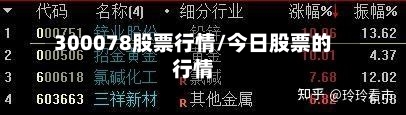 300078股票行情/今日股票的行情-第2张图片