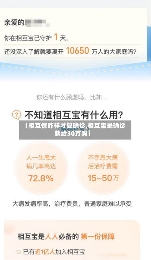 【相互保咋样才算确诊,相互宝是确诊就给30万吗】-第3张图片