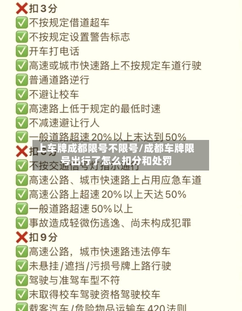 上车牌成都限号不限号/成都车牌限号出行了怎么扣分和处罚